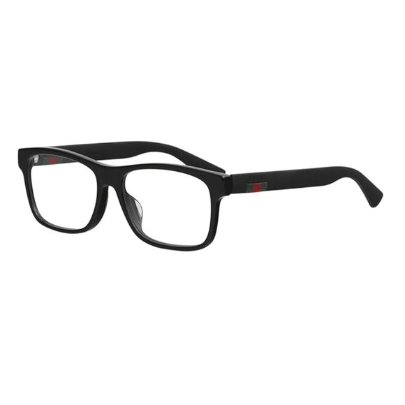Gucci GG01750 001 Ruthenium Eyeglasses, Men's 54-17-145 - Black - Picture 1 of 16